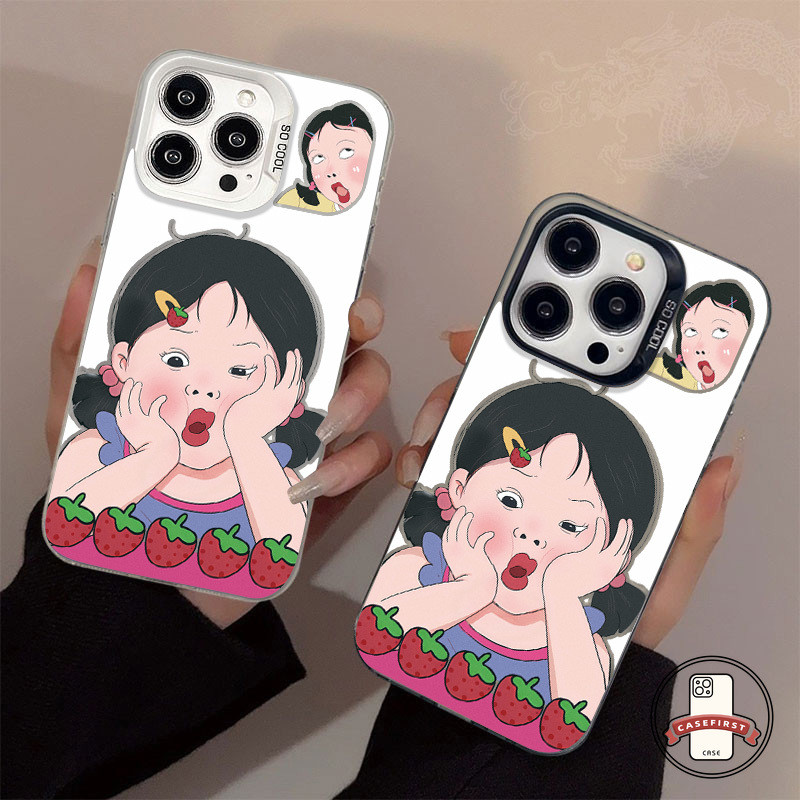 การ์ตูนตลกสาวหรูหราการฉาบนุ่ม เคส Infinix Hot 40i 30i 20 10 11 9 8 Play Smart 7 8 5 6 Plus Tecno Spark 10C 20C