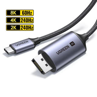 Ugreen UsbC ถึง 8K Displayport1.4 สาย Thunderbolt 3/4 Type-C ถึง DP สายโปรเจคเตอร์สําหรับ Macbook Pro