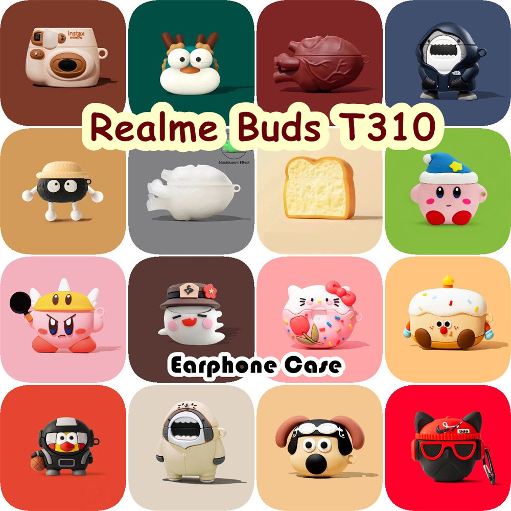 สําหรับRealme Buds T310 เคสซิลิโคนอ่อนนุ่มน่ารักการ์ตูนหูฟังฝาครอบNO.3