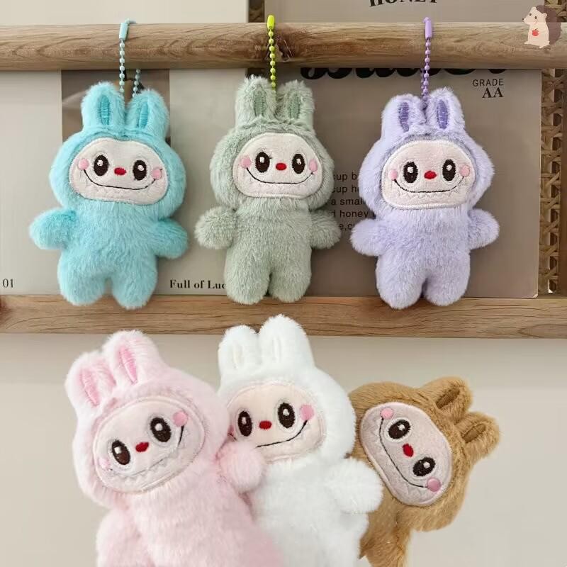 [IN] Labubu พวงกุญแจอุปกรณ์ตกแต่ง Kawaii อะนิเมะอุปกรณ์เสริมจี้รถตุ๊กตาตุ๊กตาของเล่นเด็กคริสต์มาสของขวัญ TH