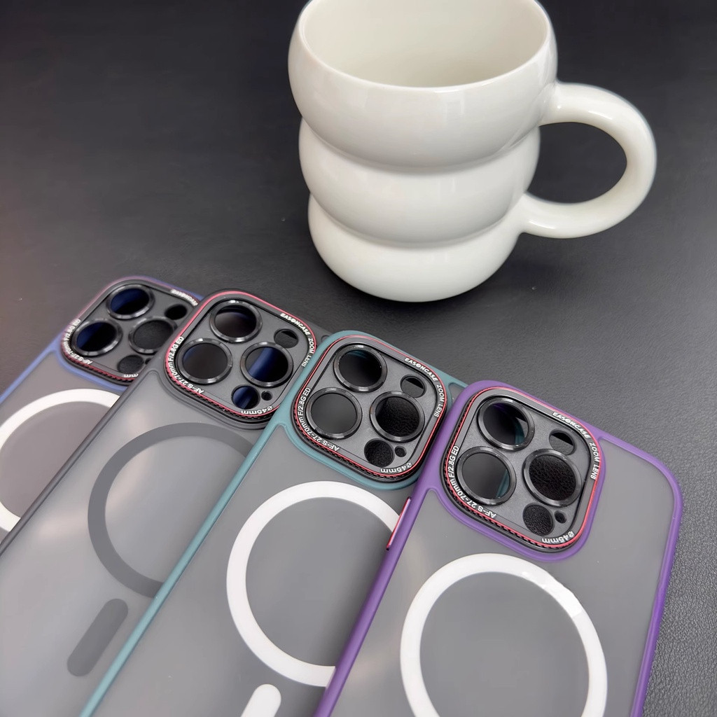 Luxury Lycra Skin feel Matte Magnetic case Desert Gold สําหรับ iPhone 16 15 14 13 12 Pro Max 14Plus 15Plus 16Plus 16 Pro ขั้นสูง Anti Shock Hard ฝาหลังป้องกัน Cove - รูปที่ 7