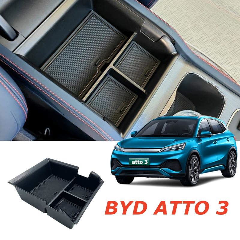 กล่องเก็บสําหรับ BYD Atto 3 2025 2024 2023 ที่เท้าแขน Condee คอนโซลกล่องเก็บอุปกรณ์ตกแต่งภายใน