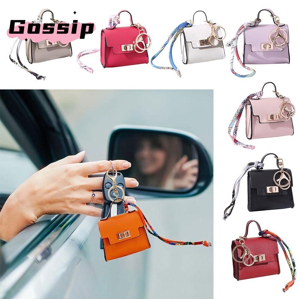 Gossip กระเป๋าใส่หูฟัง,กระเป๋าใส่เหรียญขนาดเล็กหนังพรีเมี่ยมมัลติฟังก์ชั่น,พวงกุญแจจี้กระเป๋าผู้หญิง