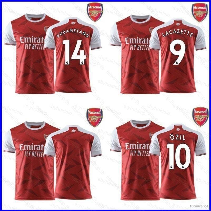 2020-2021 Arsenal Home เสื้อฟุตบอล Lacazette Ozil Aubameyang TShirt เสื้อกีฬาเสื้อฟุตบอล Unisex Plus