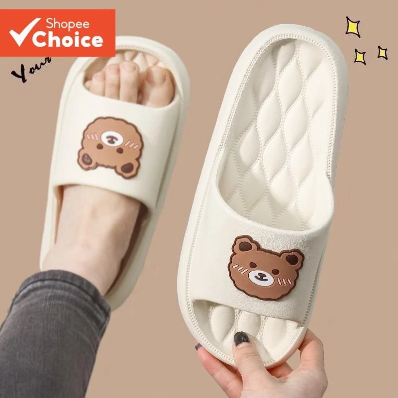 Icy.Sport รองเท้าแตะการ์ตูนผู้หญิงฤดูร้อนรองเท้าแตะกันลื่นในร่มสําหรับบ้านและรองเท้าบ้านที่สะดวกสบายกลางแจ้งX023