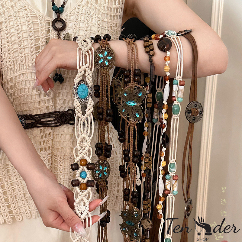 COD-ส่งเร็วจากไทย🎀เข็มขัดโบฮีเมียย้อนยุค เข้ากับทุกการแต่งกาย ผู้หญิงที่ 2025ใหม่-Tender