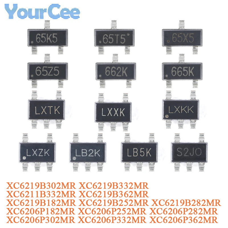 1-5PCS XC6206P332MR XC6206 XC6206P362MR XC6206P302MR XC6206P282MR XC6206P252MR XC6206P182MR SOT-23 L