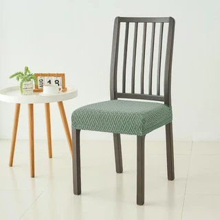 ผ้าหุ้มเก้าอี้รับประทานอาหาร ผ้ารองนั่งเก้าอี้รูปตัว T Jacquard ยาว/กว้าง 40-53CM สูง 7-10CM