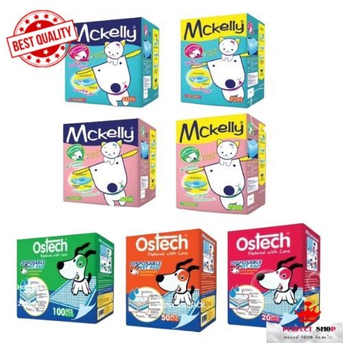 Mckelly Ostech แผ่นรองซับ  รองขับถ่ายสัตว์เลี้ยง สำหรับสุนัขและแมว