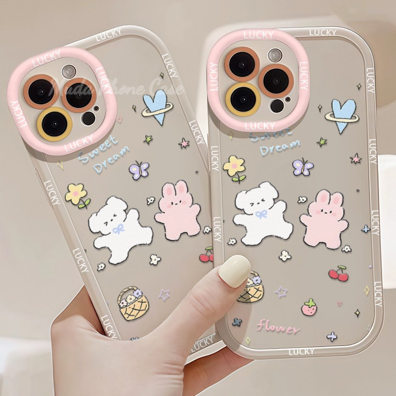 cute rabbit case for VIVOY214G/VIVOY21S5G Y02 Y15S4G2021 Y16 Y1S Y91CY91I Y20 Y21 Y21S Y22 Y22S4G Y3