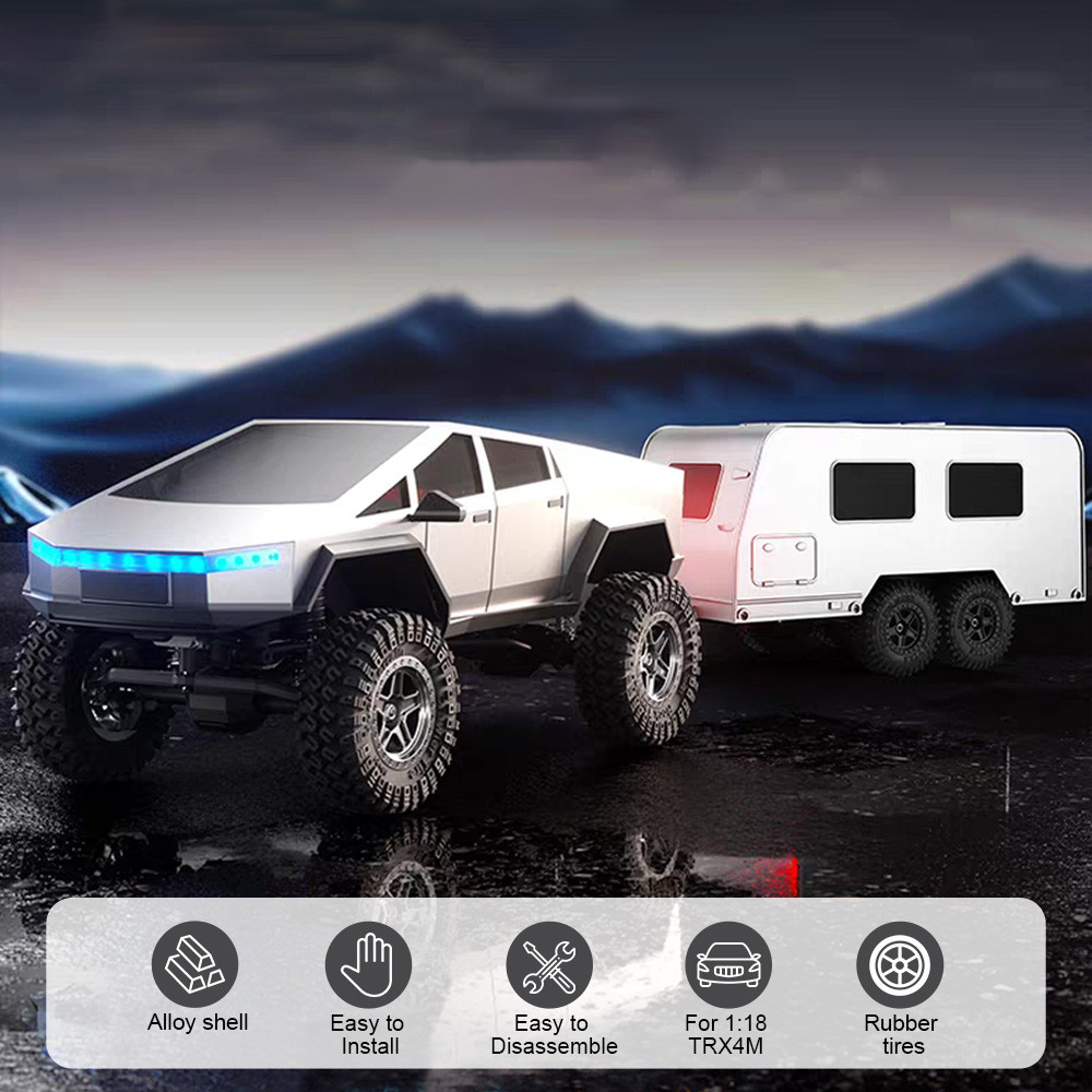 จําลอง RV Trailer สันทนาการรุ่นรถสําหรับ 1/16 1/18 RC รูปที่ 6