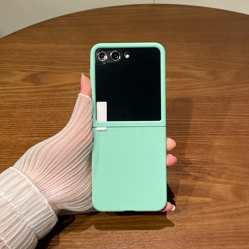 เคสเคสแข็งหน้าต่างขนาดใหญ่บางเฉียบสําหรับ Samsung Galaxy Z Flip 7 Z Flip 6 Z Flip 5 ฝาครอบพร้อมฟิล์มกระจกนิรภัยป้องกันฝาหลัง - รูปที่ 5