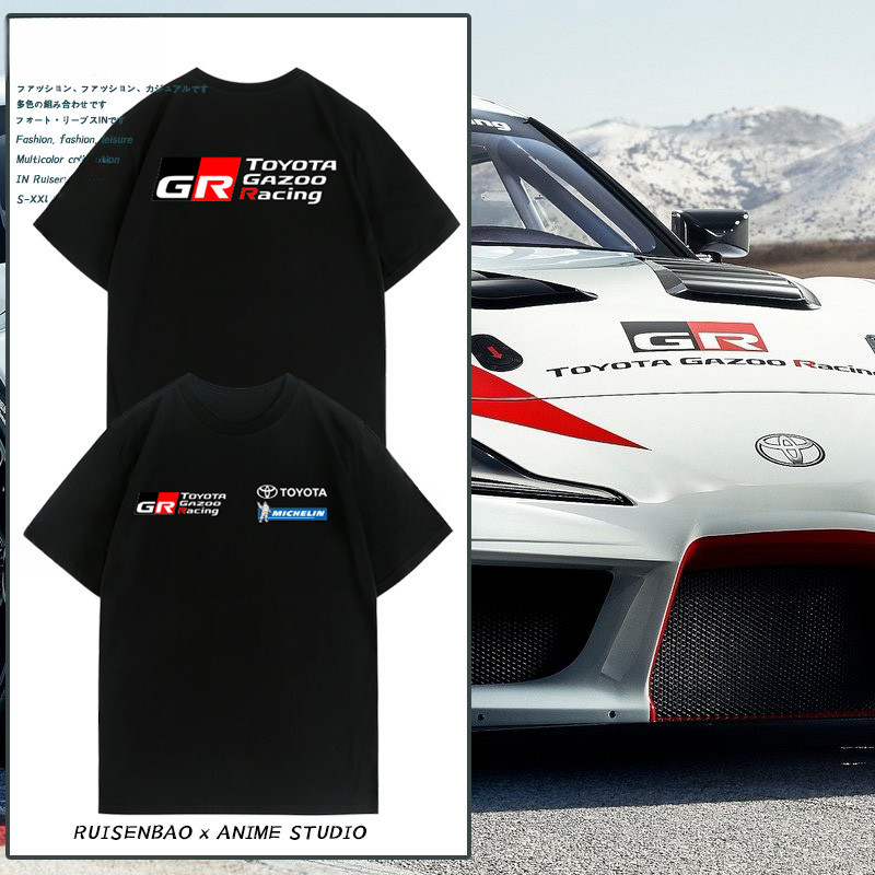 2025 Toyota Toyota Custom GR86 Car Friends Association WRC Racing รอบฤดูร้อนผ้าฝ้ายผู้ชายเสื้อยืดแขน