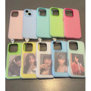 สต๊อกไทย เคสสำหรับไอโฟน11 สีเด่น เคสด้านครอบสองชั้นสีสัน For IPhone13 11 12 14PLUS 6/7/8 15 16Pro PROMAX X XS XR XSMAX