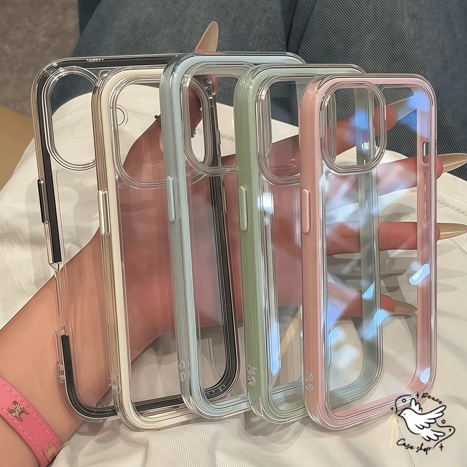 COD-ในไทย💥Ins เคสโทรศัพท์ใสๆ For IPhone 11 12 13 14 15 16 Pro Max PLUS เคส เคสไอโฟน 13 กรอบหนากันกระแทก โทรศัพท์ปกหลัง