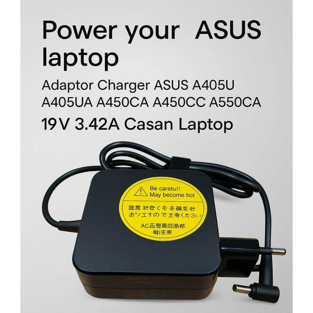 ASUS A405U A405UA A450CA A450CC A550CA 3.42A 4.0*1.35mm 65W อะแดปเตอร์ชาร์จ Original รับประกัน 3 เดื