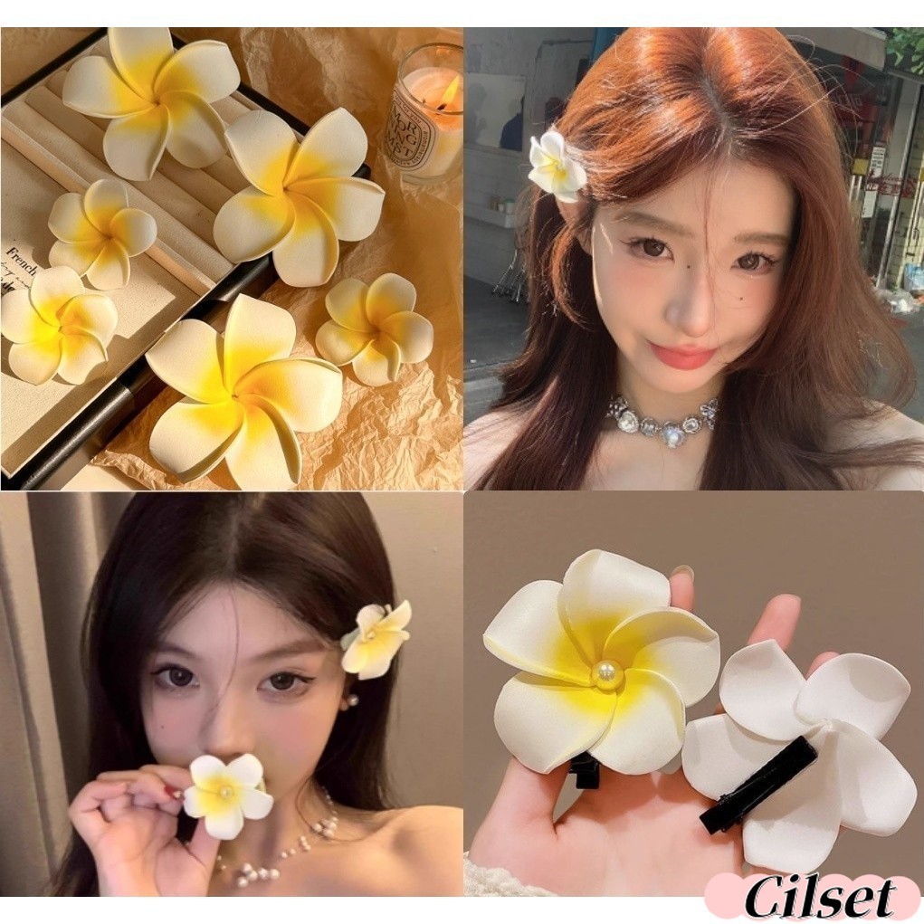 Cilset🛒พร้อมส่ง🎀ติดผม ลายดอกไม้น่ารัก สไตล์เกาหลี ลิลาวดี 4 บาทถูกมาก ราคาไม่แพง /Gift Flower/TM-8
