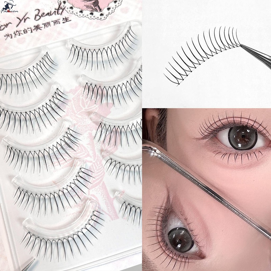 Thin Band Strip Wispy ปลอม Lashes ปุยธรรมชาติ Wispy Lashes สําหรับทํางานวันเกิดปาร์ตี้ท่องเที่ยว