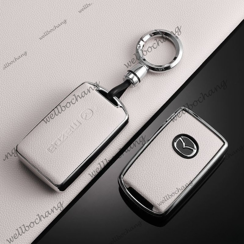 TPU หนังกุญแจรถฝาครอบ Fob สําหรับ Mazda Alexa CX-30 CX-3 CX-5 CX-7 CX-9 CX-4 3 ปุ่ม Auto Key SHELL อ