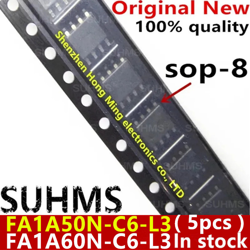 (5 ชิ้น) 100% ใหม่ 1A50 1A60 FA1A50N FA1A60N FA1A50N-C6-L3 FA1A60N-C6-L3 sop-8 ชิปเซ็ต