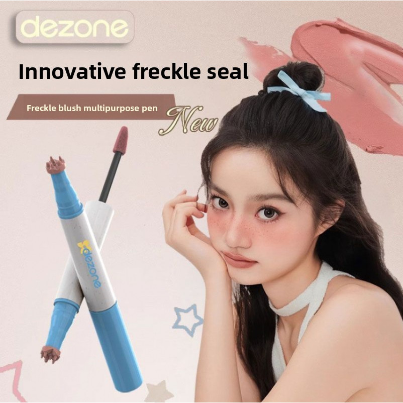 DEZONE Freckle Blush Pen Natural Dual-Purpose Sweet Asian Hot Girl Makeup