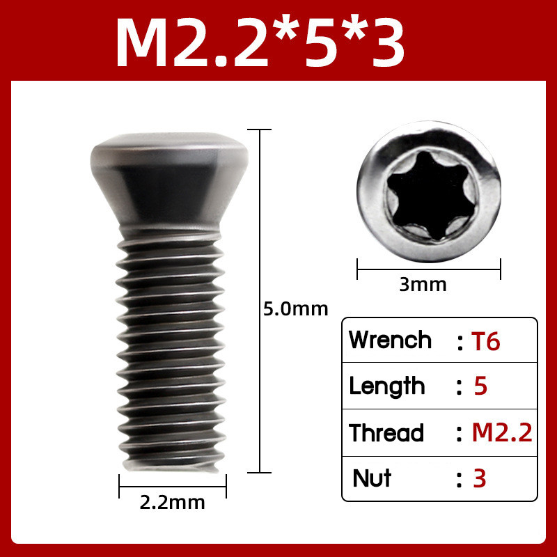 สกรูยึดมีดกลึง น็อตหัวทอร์ค หัวดาวเตเปอร์ ขนาด M2 M2.2 M2.5 M3 M3.5 M4 M4.5 M5  ยาว 5-16  มิล ราคาต่อ 1 ตัว - รูปที่ 3