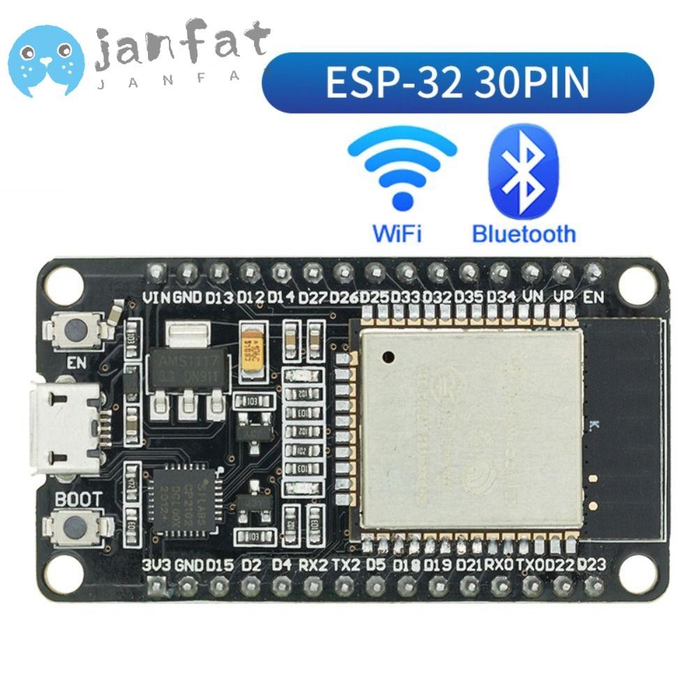 JANFAT ESP32 ESP-32S บอร์ดพัฒนา, WiFi Dual-Mode + บลูทูธ Dual Cores Microcontroller โปรเซสเซอร์แบบบูรณาการ, Professional 2.4GHz CP2012 ชิป ESP-WROOM-32 บอร์ดขยาย