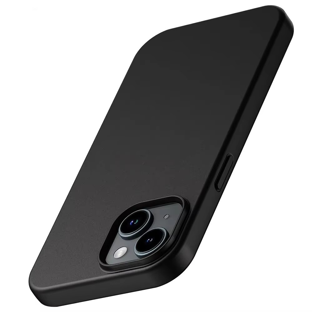 หรูหรา Matte ซิลิโคนนุ่มสําหรับ iPhone 16 15 14 Plus 13 12 Mini 11 Pro XS Max X XR SE 2 3 7 8 Plus สีดําปกหลังโลโก้