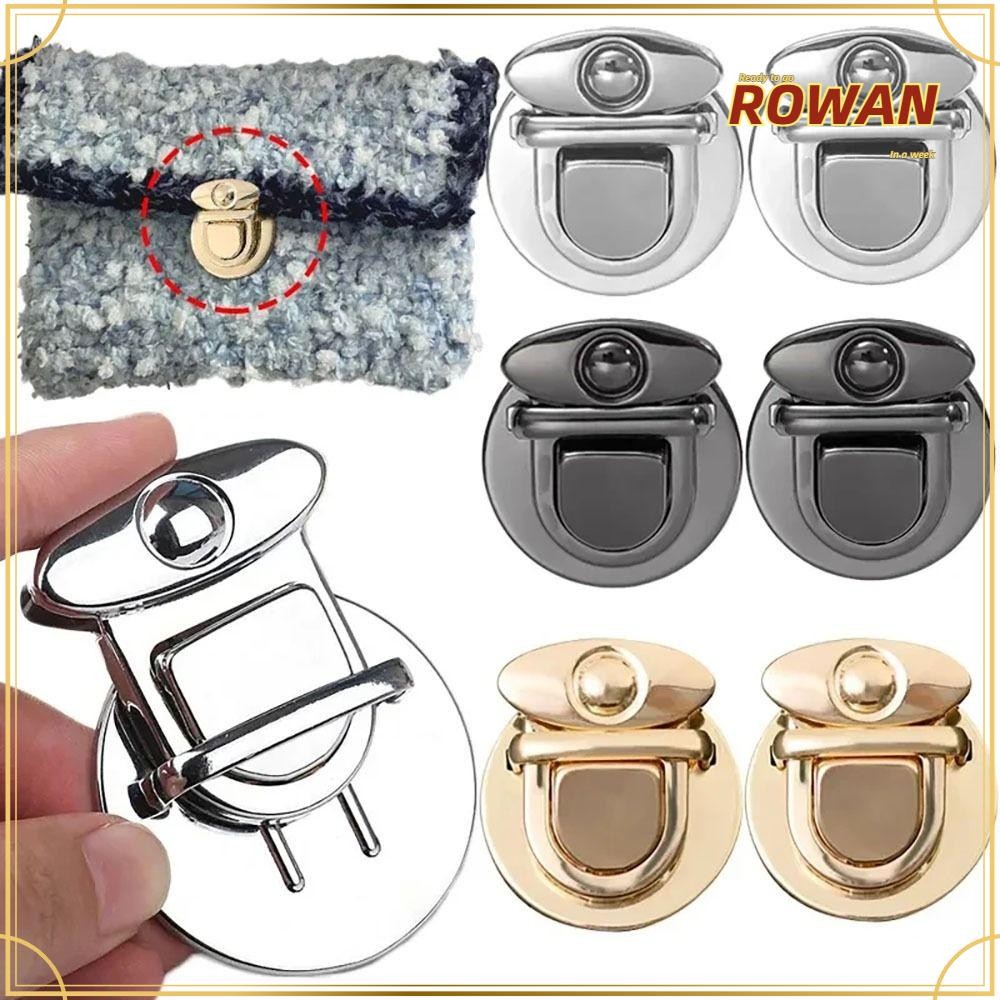 ROWANTH ชิ้นส่วนกระเป๋า 1/5 ชิ้น ฮาร์ดแวร์ล็อคโลหะสำหรับทำกระเป๋า tote และถือ