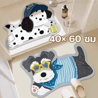 COD พรมประตู 40×60 ซม การดูดซับน้ำ พรมปูพื้นห้องน้ำ น้ำซุปข้นไดอะตอม ห้องน้ำ
