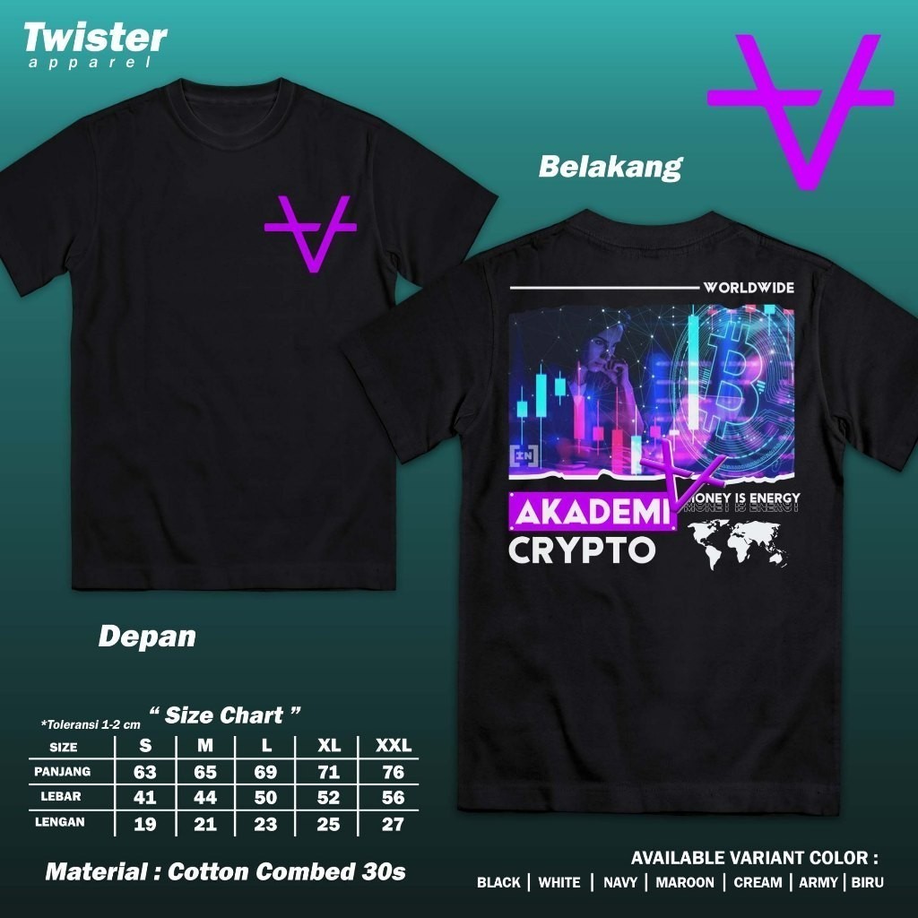 เสื้อยืด Crypto Academy - Bitcoin Ethereum Solana ETH BTC เสื้อยืด Distro ระดับพรีเมียมแห่งอนาคต - เ