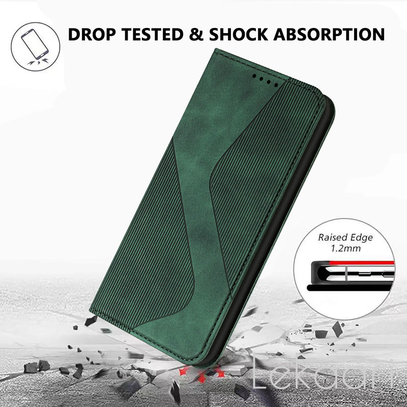 Matte Magnetic Flip Case สําหรับ Realme 15T 15 14 14T 13 12 12X 11 11X 10 10S 10T Pro Plus 5G หนังลายกระเป๋าสตางค์ช่องใส่การ์ดฝาครอบโทรศัพท์ - รูปที่ 3