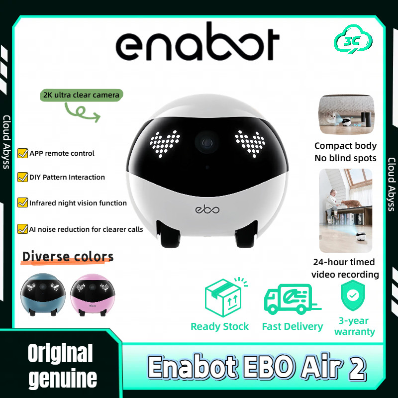 Enabot EBO Air 2 กล้องเฝ้าระวังมือถือสัตว์เลี้ยงหุ่นยนต์อัจฉริยะ