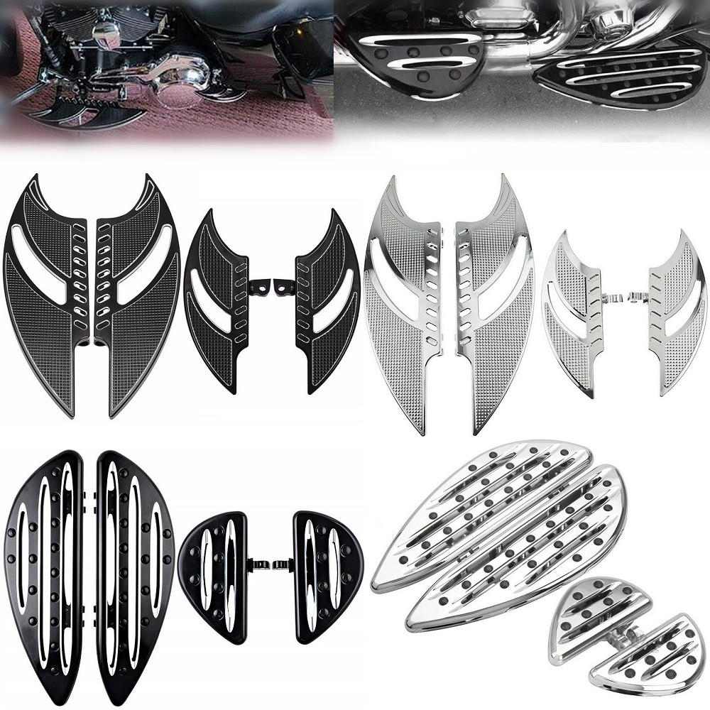รถจักรยานยนต์ด้านหน้าไดร์เวอร์ Floorboards ด้านหลังหมุดเท้า Rest เหยียบสําหรับ Harley Touring Electra Road Street Glide Road King Softail