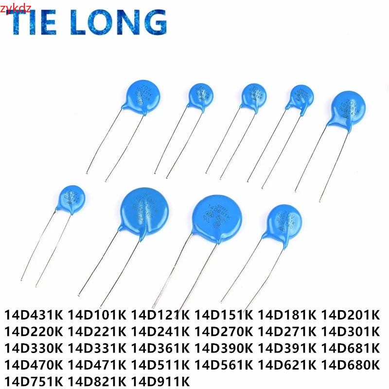 10pcs varer 14D431K 430V piezoresistor 14D431 14D471K 14D151K 14D561K 14D271K 14D391K 14D511K 14D621