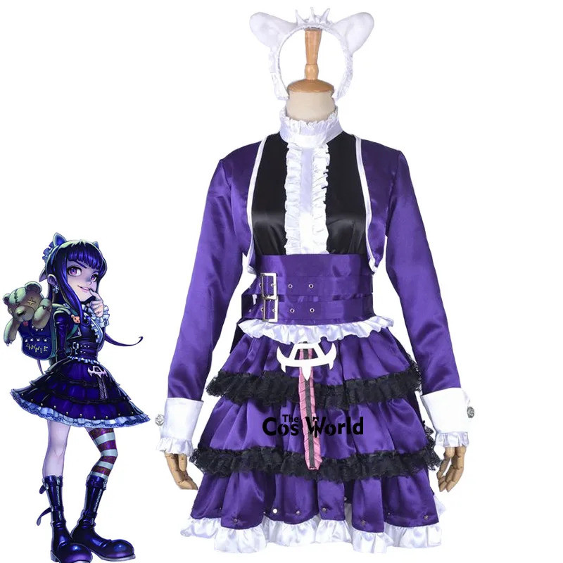 LOL Gothic Lolita Annie ชุดแม่บ้านชุดเกมปรับแต่งชุดคอสเพลย์