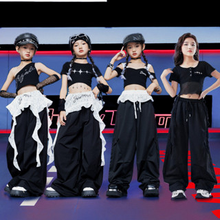 15-75KG เด็กผู้หญิง ชุด cover dance ฮิปฮอป ชุดเต้น เด็ก แจ๊ส…