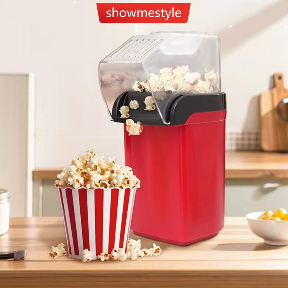 SES Hot air Popcorn makerr EU/US/UK Oil-Free Family Fun ฝาปิดโปร่งใส Popcorn Maker Party Home Kitche