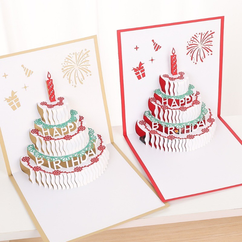 การ์ดอวยพรวันเกิดป๊อปอัพ 3 มิติ - การ์ดไฟเพลงที่เซอร์ไพรส์ที่สร้างสรรค์ - รูปที่ 4