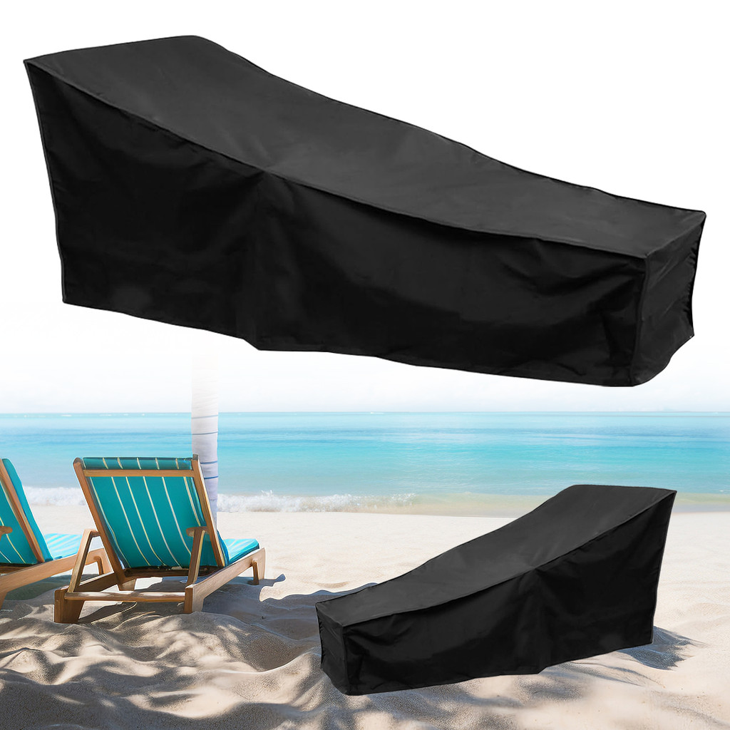 LlittlesunlaChaise Lounge Cover กันน้ํา Lounge เก้าอี้ Recliner ฝาครอบป้องกันสําหรับลานกลางแจ้ง Gard