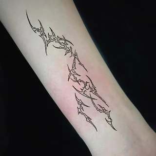 สติกเกอร์รอยสักเพชรหนามลายเซ็กซี่สำหรับข้อมือ กันน้ำได้ ทนนานถึง 15 วัน