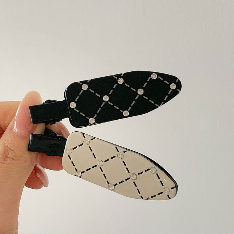 ประณีต Rhinestones ลายสก๊อต คลิปผมสำหรับผู้หญิง