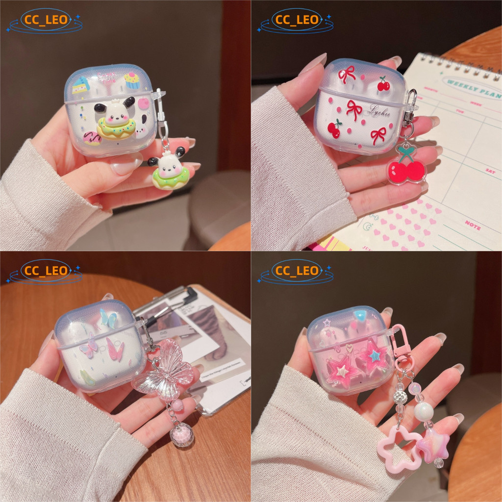 For OPPO Enco Buds3 Case Suitable for OPPO Enco Buds3 Cartoon Transparent Soft Case Shockproof Shell