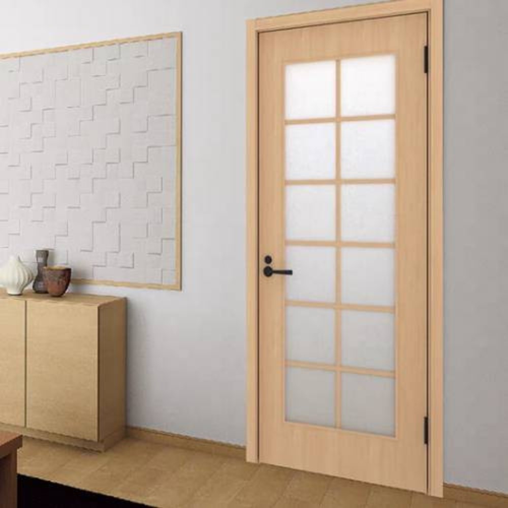 GlobalHouse HOLZTUR ประตูไม้สน ทำช่องพร้อมกระจก PW-G22-2A 80x200ซม. สินค้าของแท้คุณภาพดี