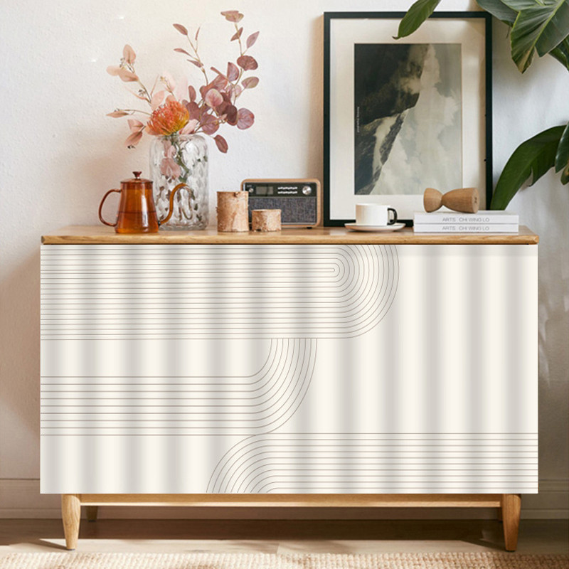 แนะนำ ผ้าม่าน ผ้าม่านตู้ครัวนอร์ดิกม่านกาวในตัวที่เรียบง่ายฝุ่นตู้ม่านตกแต่งบ้าน ราคาพิเศษ มีเก็บเงินปลายทาง