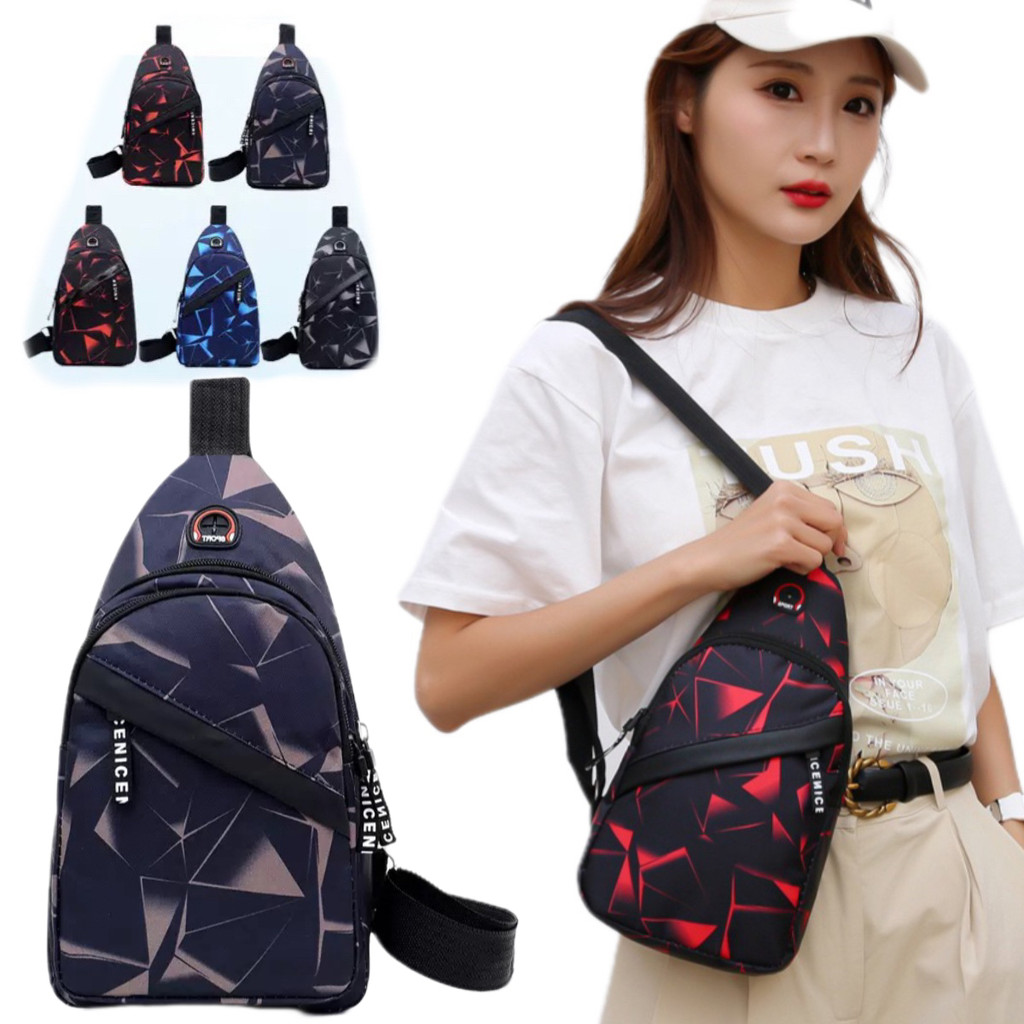 KVK-shop:  กระเป๋าคาดอก รุ่น กระเป๋าสะพายสำหรับผู้ชายและ ผู้หญิงผู้ชายใช้ได้ค่ะ M6002