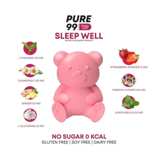 🐻ส่งด่วน[รับตรงจากแบรนด์/ของแท้100%] พร้อมส่ง Pure99 Sleep well Chamomile Gummy Plasเพียว99