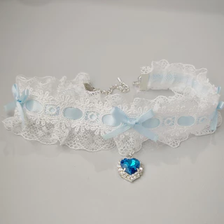 [พร้อมส่งสินค้า] Se.W สร้อยคอแบบ Choker ใหม่ สไตล์อะนิเมะ Collarbone Chain Lolita ประดับโบว์ลูกไม้ Lolita Lace Embroidered Bow Ribbon Custom Made Women Dress Clothes Curtain Decoration