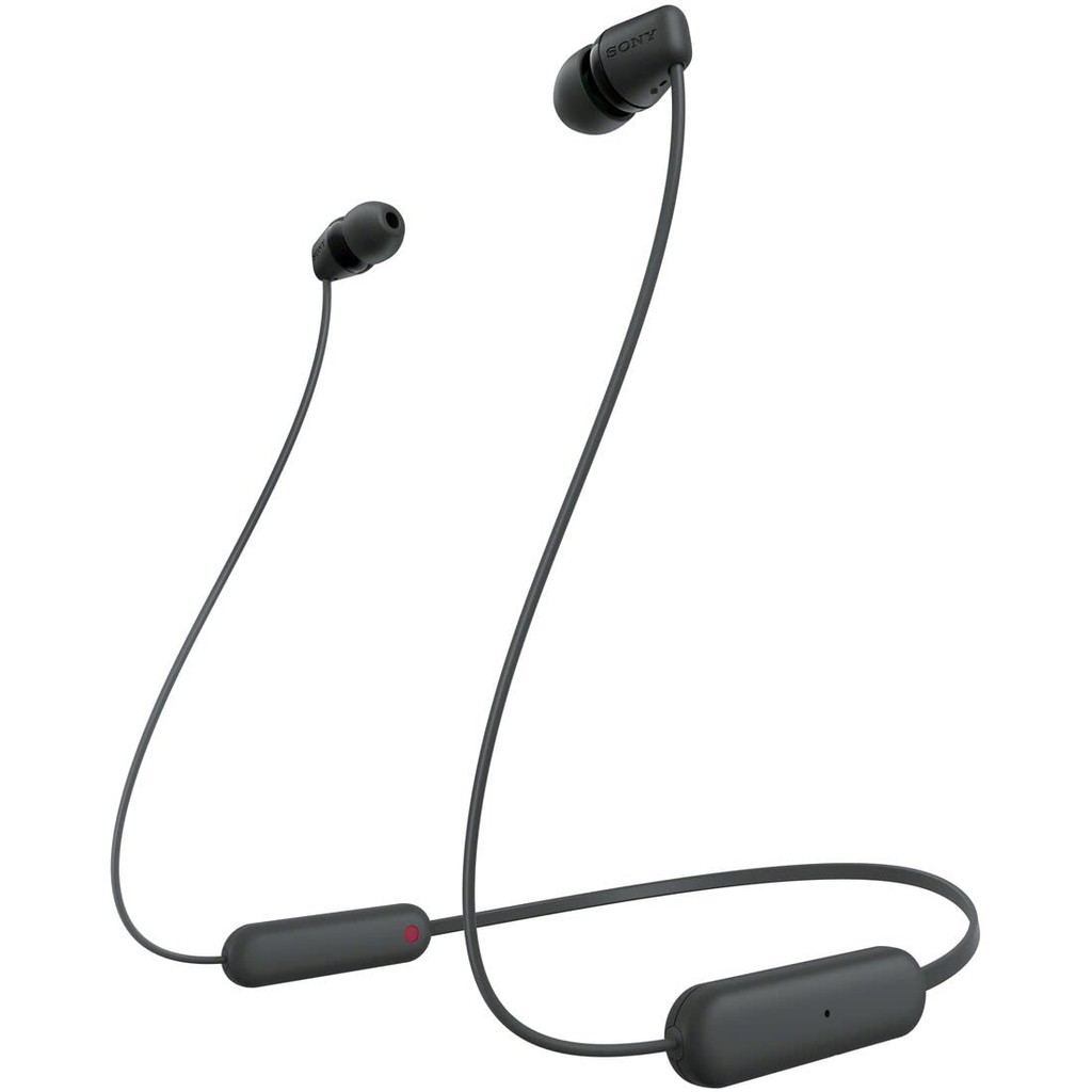 Sony Wireless Earphones WI-C100: Bluetooth Compatibility/25 Hours Battery Life/IPX4 Water-resistant/