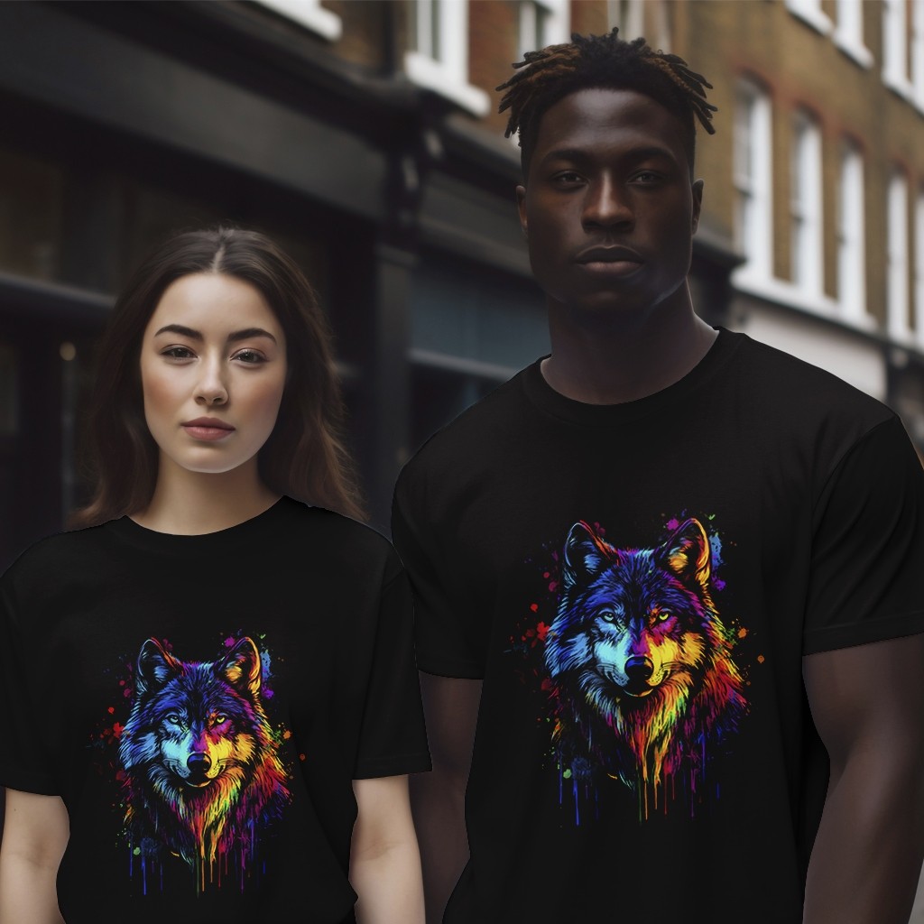 จัดส่ง 24 ชั่วโมง 100% Design 3D Custom Wear - เสื้อยืด Distro พรีเมี่ยมดั้งเดิม 3D สีสัน Artistic W